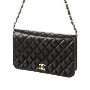 Black and Gold Vintage Chanel Bag - Mademoselle PM